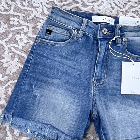 NWT Kancan Evelyn High Rise Denim Shorts - Picture 4 of 13